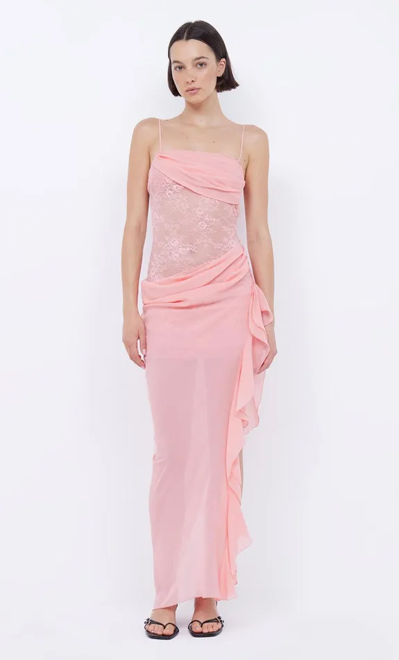 Bec Bridge Maxi Dresses LIV ASYM DRESS Pink Sherbet 8211 Women