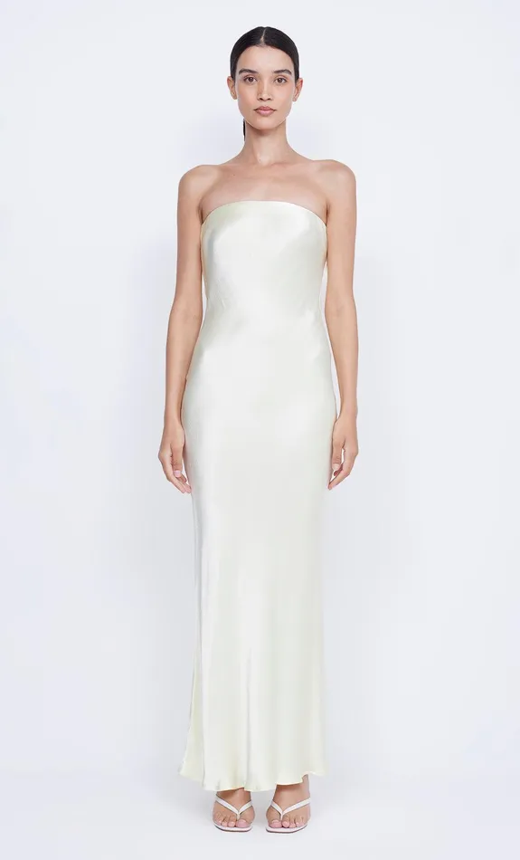 Bec Bridge Maxi Dresses MOON DANCE STRAPLESS DRESS Ice Yellow 8211 Women