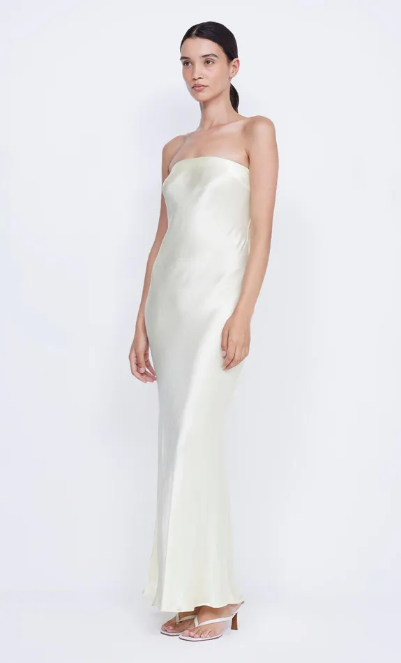 Bec Bridge Maxi Dresses MOON DANCE STRAPLESS DRESS Ice Yellow 8211 Women