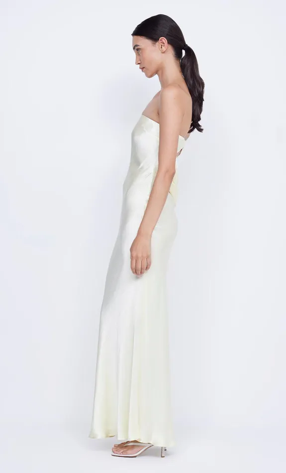 Bec Bridge Maxi Dresses MOON DANCE STRAPLESS DRESS Ice Yellow 8211 Women