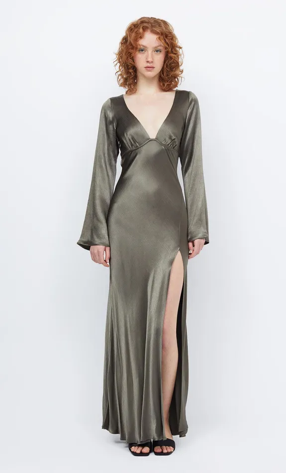 Bec Bridge Maxi Dresses REN LONG SLEEVE MAXI DRESS Dark Willow 8211 Women