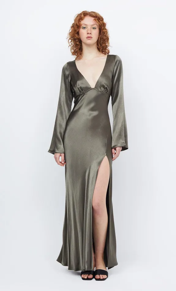 Bec Bridge Maxi Dresses REN LONG SLEEVE MAXI DRESS Dark Willow 8211 Women