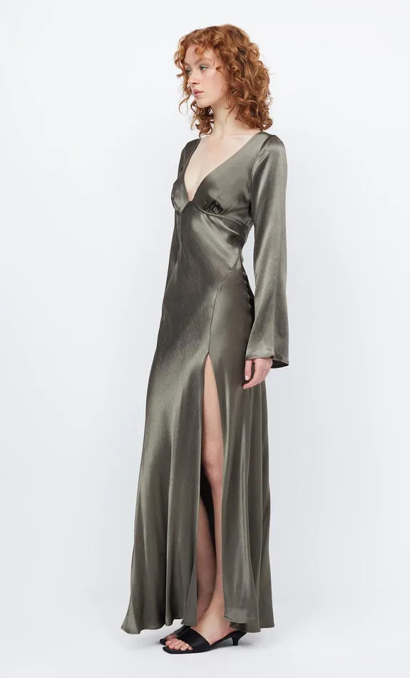 Bec Bridge Maxi Dresses REN LONG SLEEVE MAXI DRESS Dark Willow 8211 Women