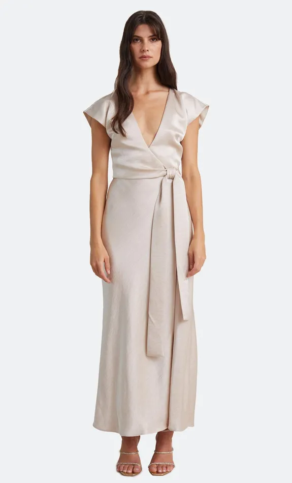 Bec Bridge Maxi Dresses THE DREAMER WRAP DRESS Sand 8211 Women