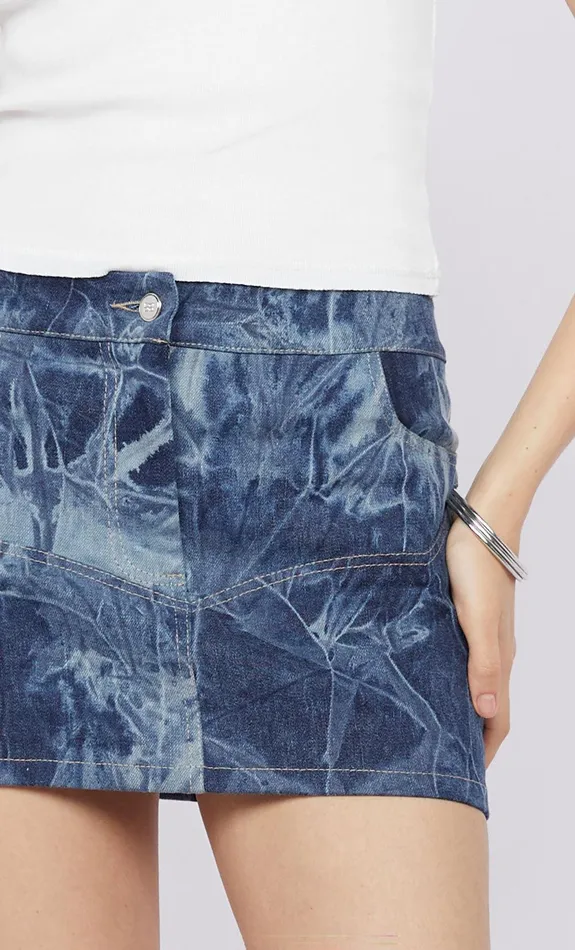 Bec Bridge Skirts ROYCE MINI SKIRT Distressed Indigo 8211 Women