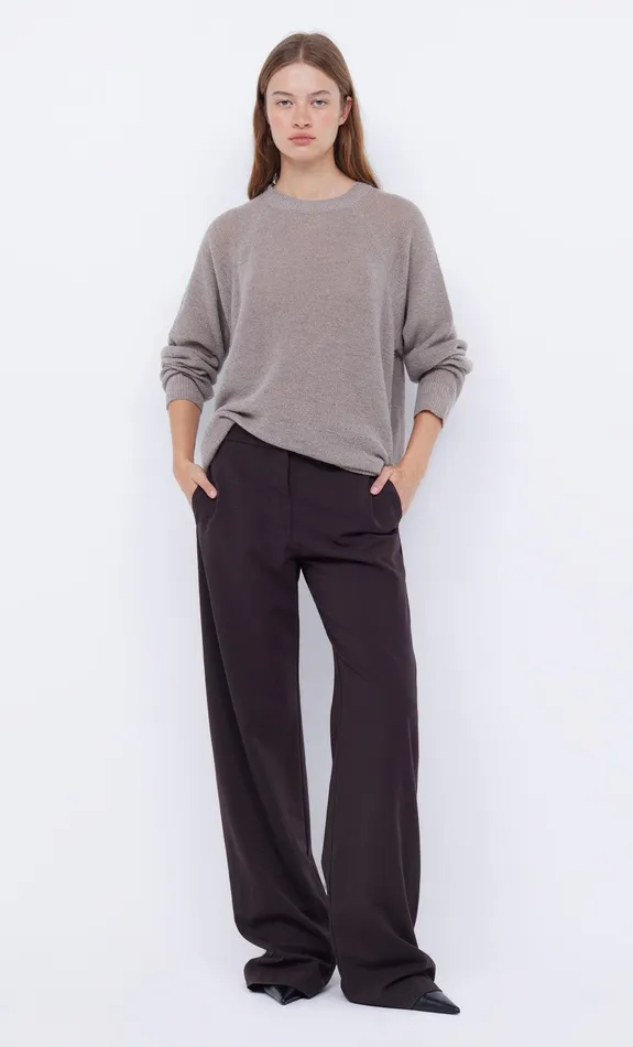 Bec Bridge Tops GEORGIA CREW NECK JUMPER Greige 8211 Women