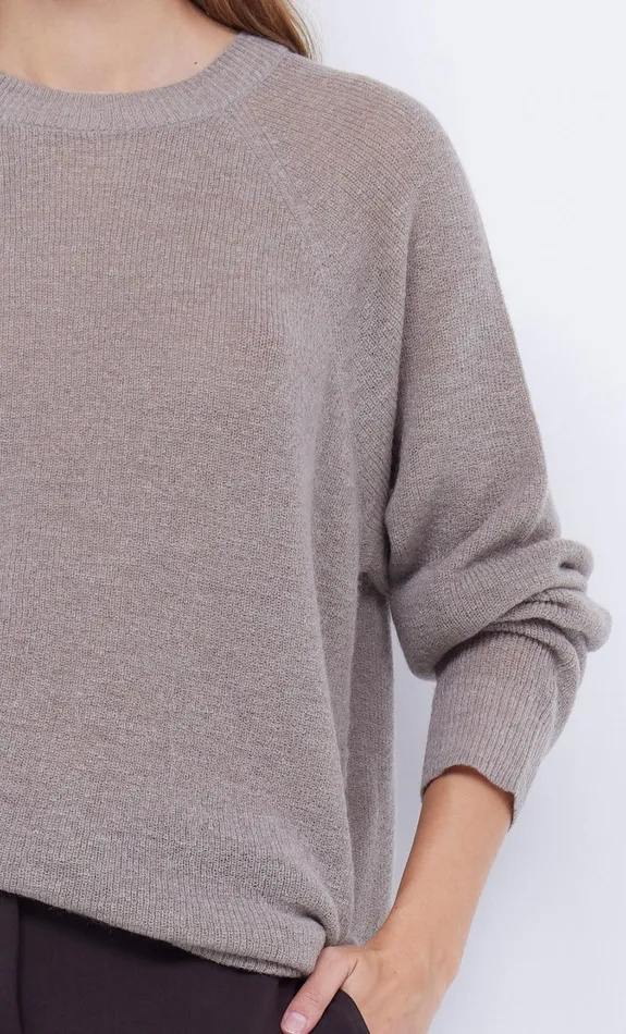 Bec Bridge Tops GEORGIA CREW NECK JUMPER Greige 8211 Women