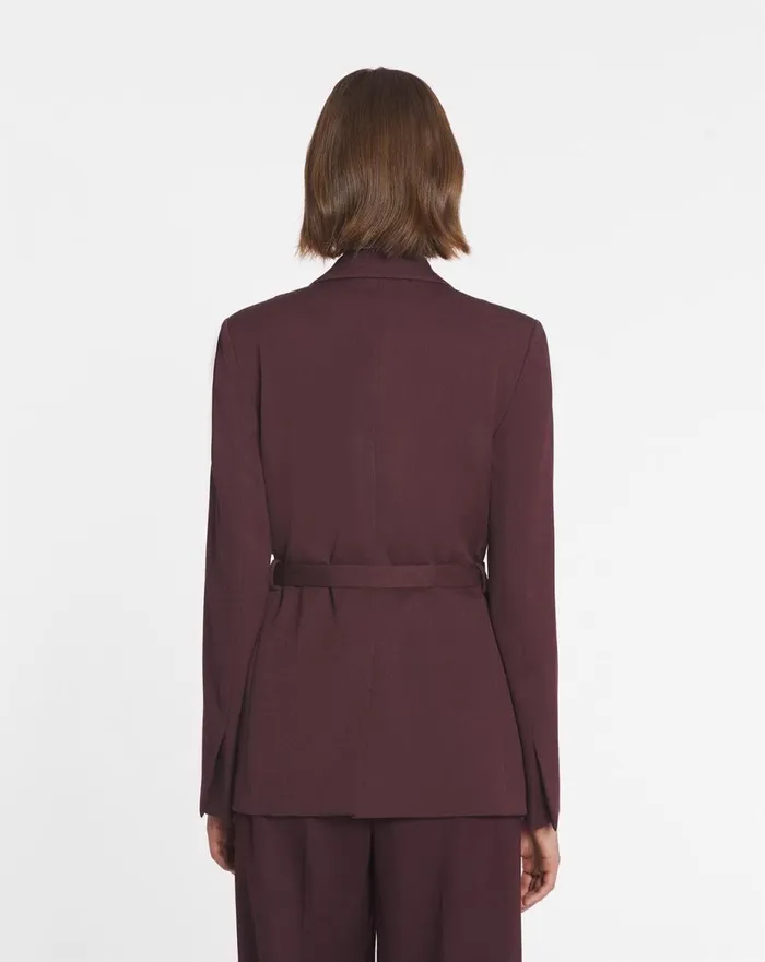 Belted Jacket Burgundy Women Lanvin Coats and Jackets