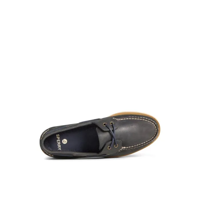 Boat Shoes Men Sperry Authentic Original Double Sole Cross Lace Boat Shoe Navy