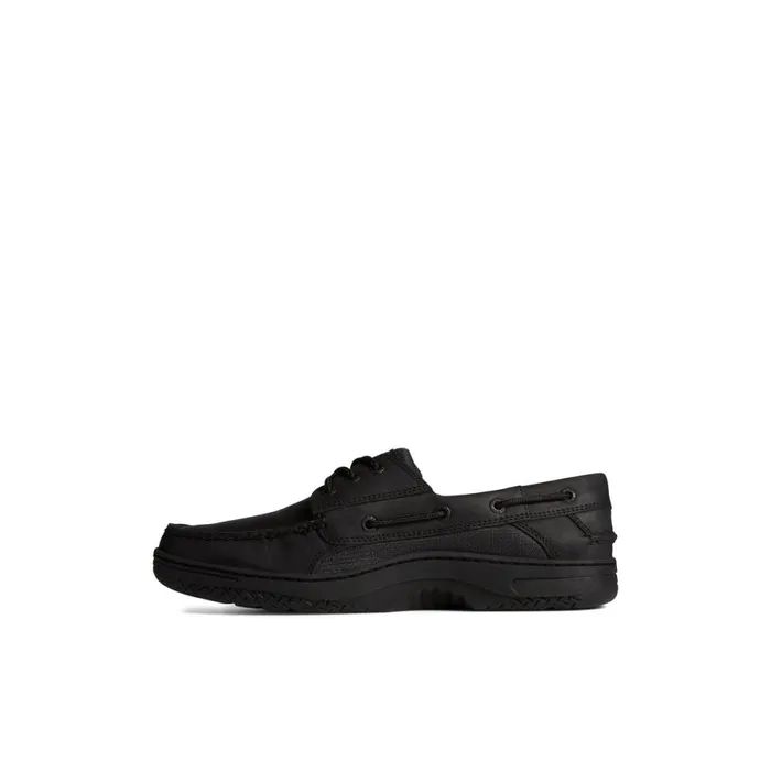 Boat Shoes Men Sperry Billfish 3Eye Leather Boat Shoe Black