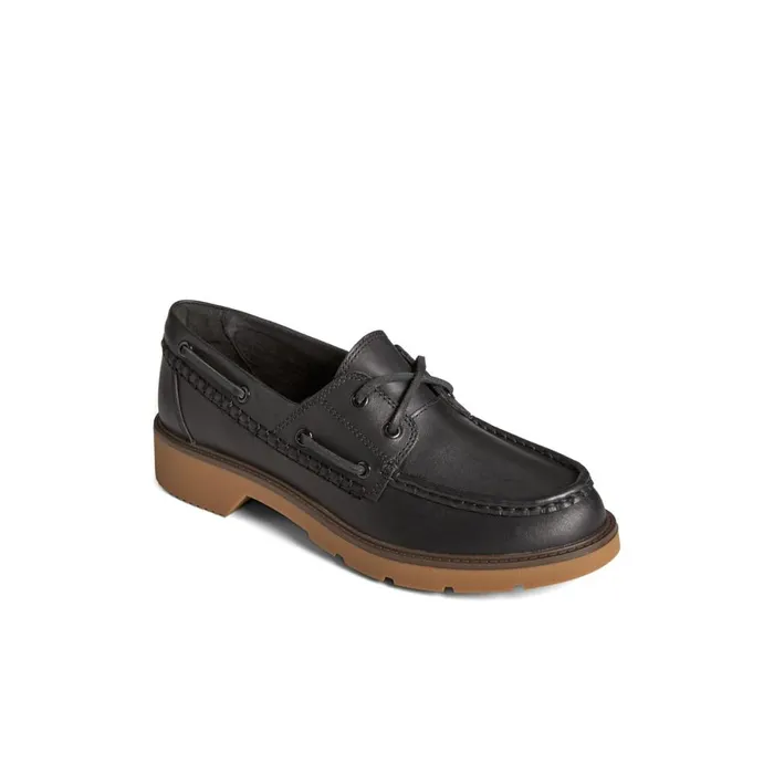 Boat Shoes Women Sperry Wells Boat Shoes Black