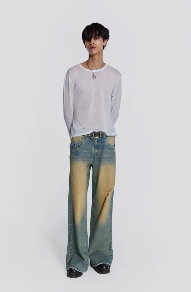 Bootcut Jeans Men Jaded London Sandwash Blaze Jean
