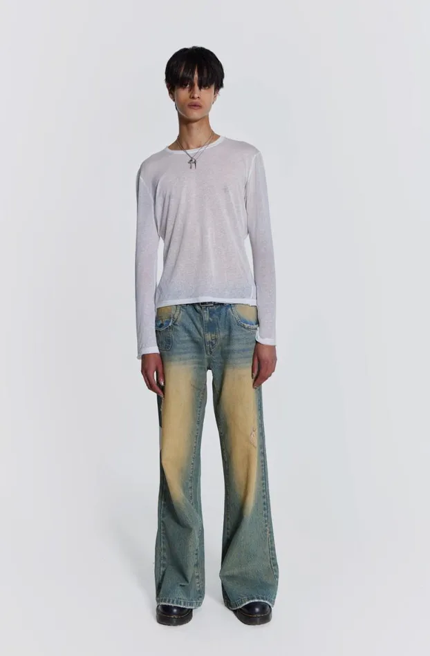 Bootcut Jeans Men Jaded London Sandwash Blaze Jean