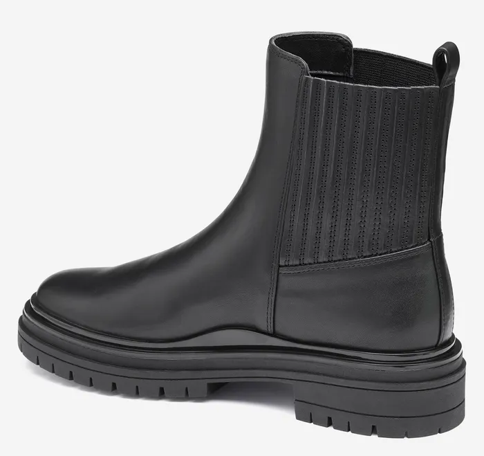 Boots and Booties Women Johnston and Murphy Gianna Gore Boot Black Full Grain