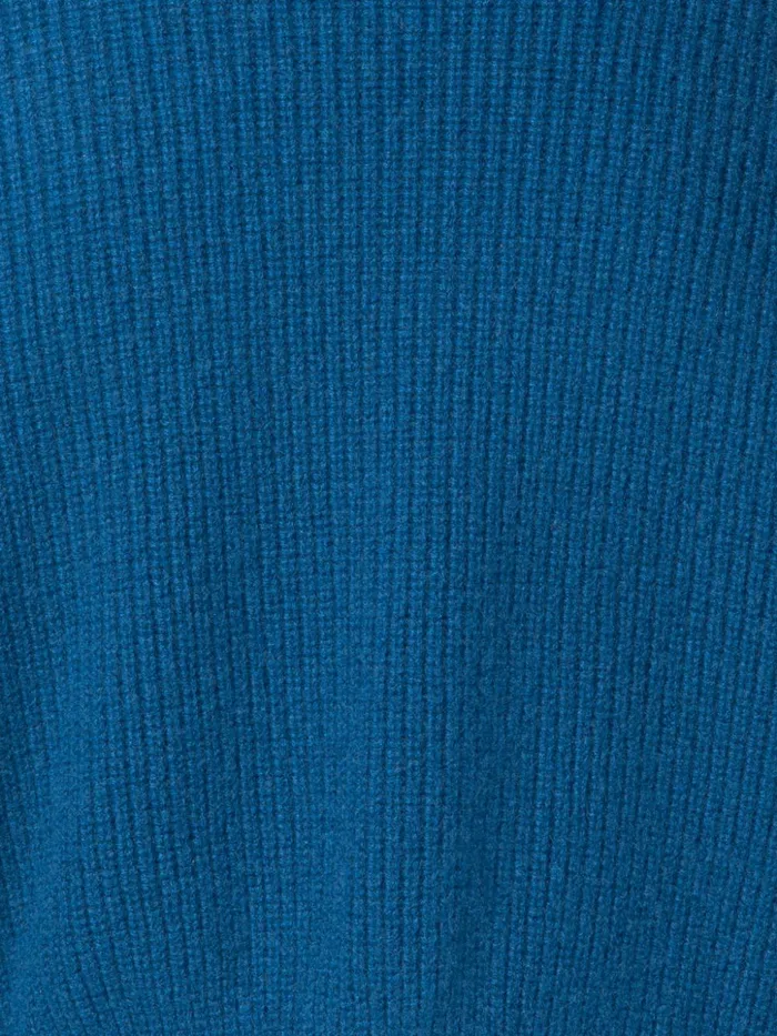 Boxy Cashmere Knit Sweater Medium Denim Women Akris Knitwear