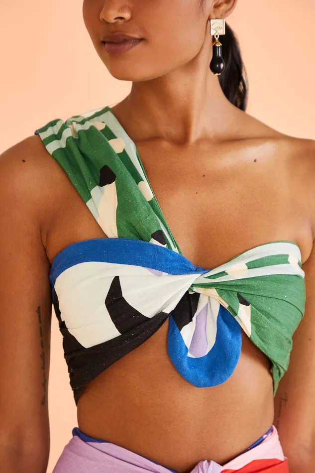 Brasil Bahia Scarves Crop Top Women Farm Rio Crop Tops