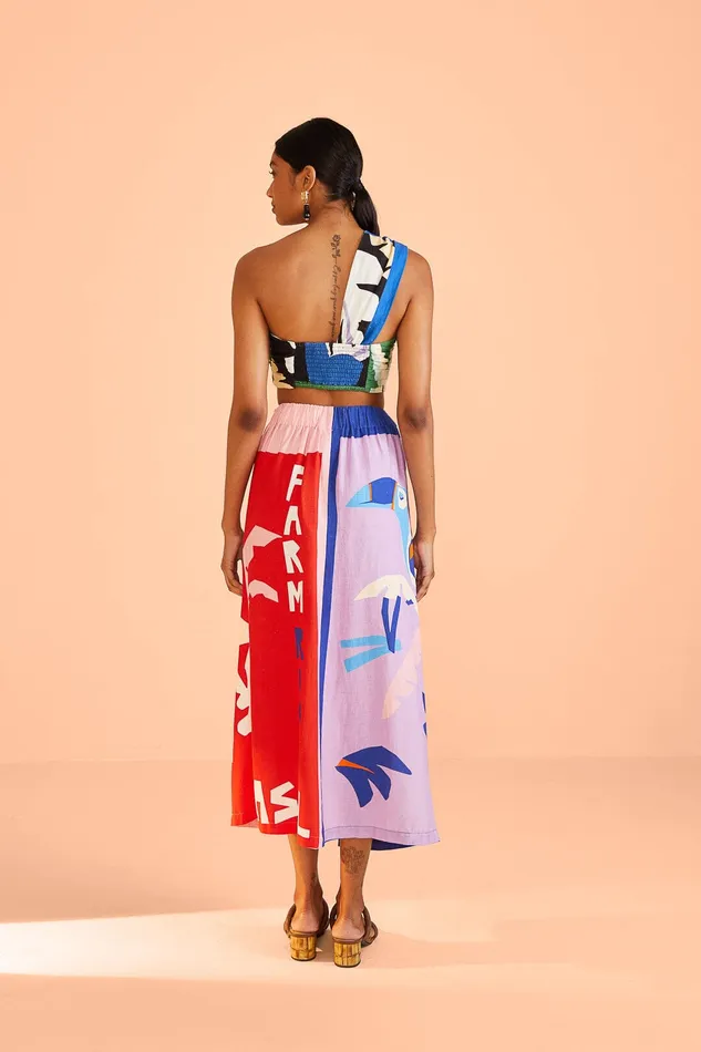 Brasil Bahia Scarves Crop Top Women Farm Rio Crop Tops