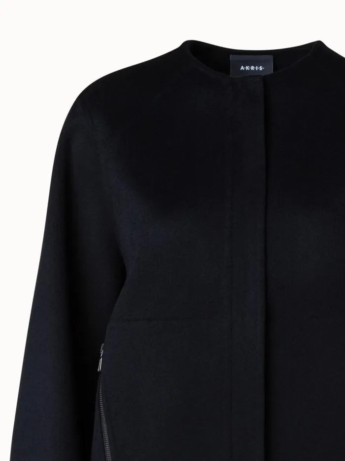 Cashmere DoubleFace Bomber Jacket Black Women Akris Jackets