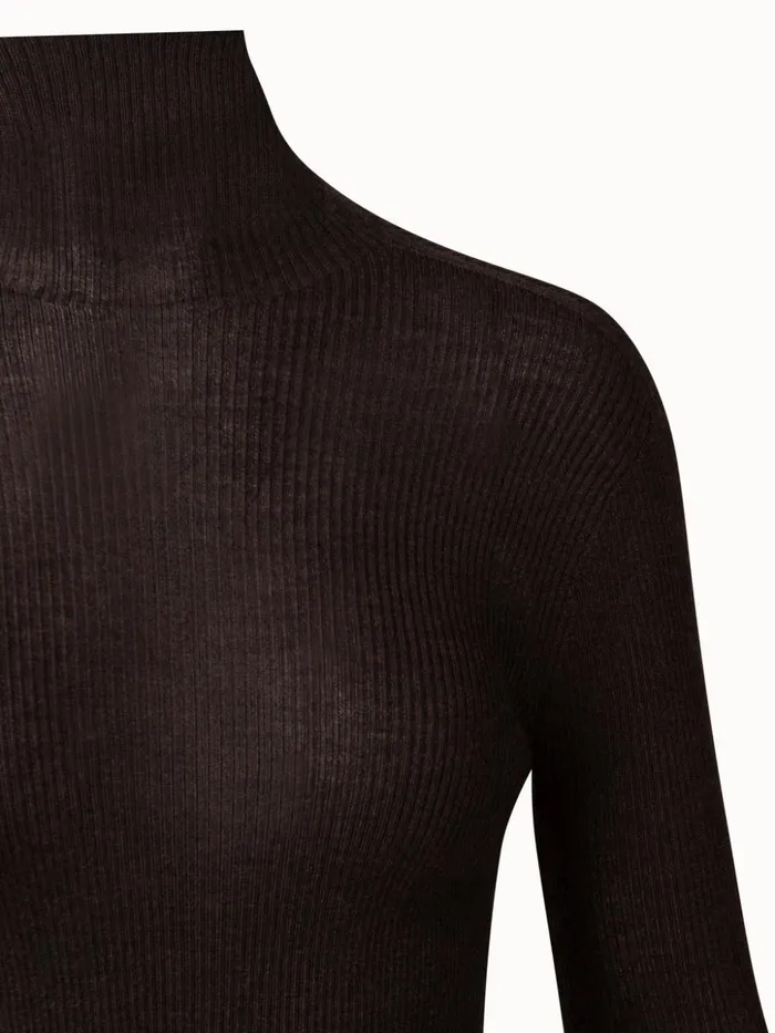 Cashmere Silk Knit Pullover Mocha Women Akris Knitwear