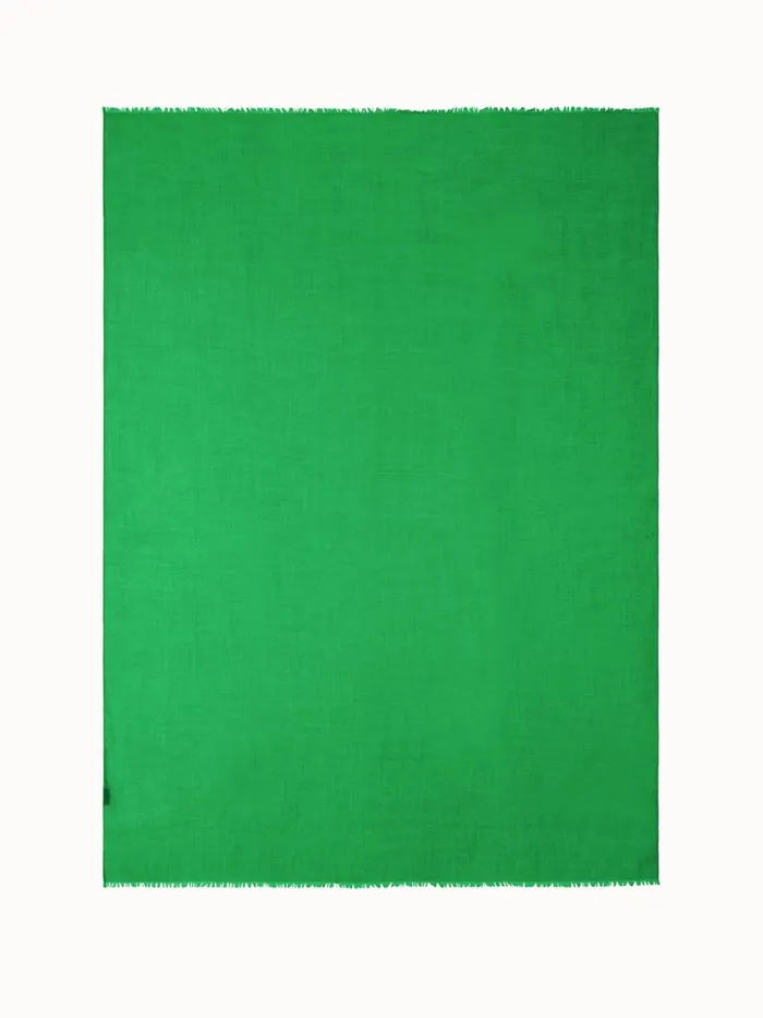 Cashmere Silk Scarf Leaf Women Akris Cashmere
