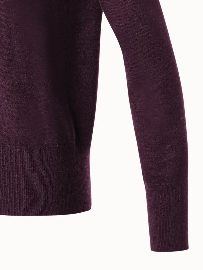 Cashmere VNeck Pullover Blackberry Women Akris Knitwear