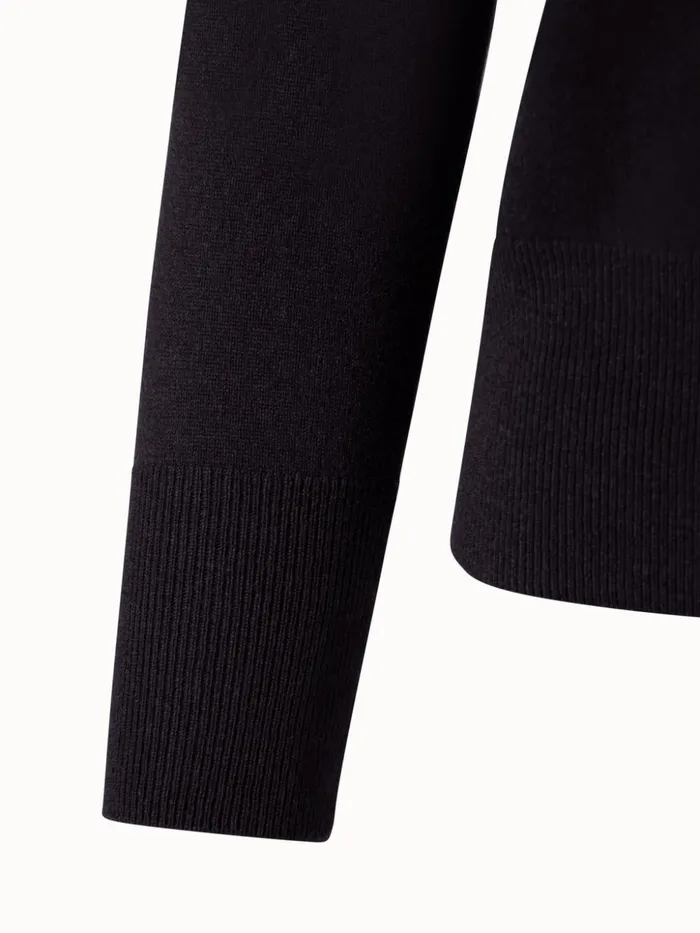 Cashmere Vneck Pullover Navy Women Akris Knitwear