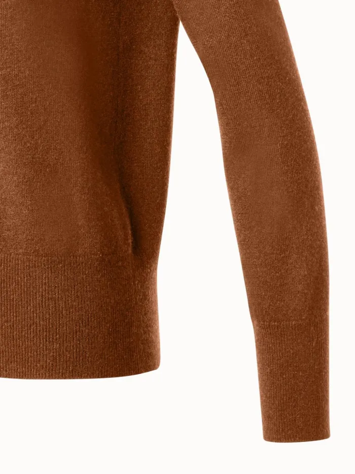 Cashmere VNeck Pullover Vicuna Women Akris Knitwear