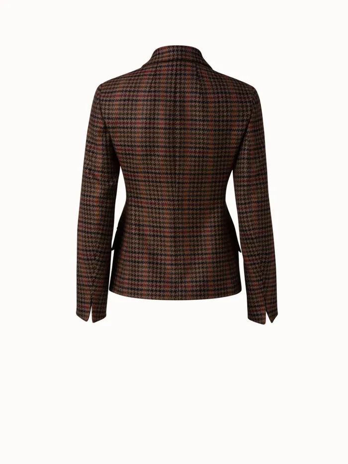 Checked Wool DoubleFace Jacket Caramelmulticolor Women Akris Jackets