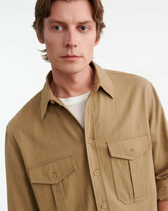 CHRISTOPHE SHIRT Desert Khaki Men Shirts Nili Lotan