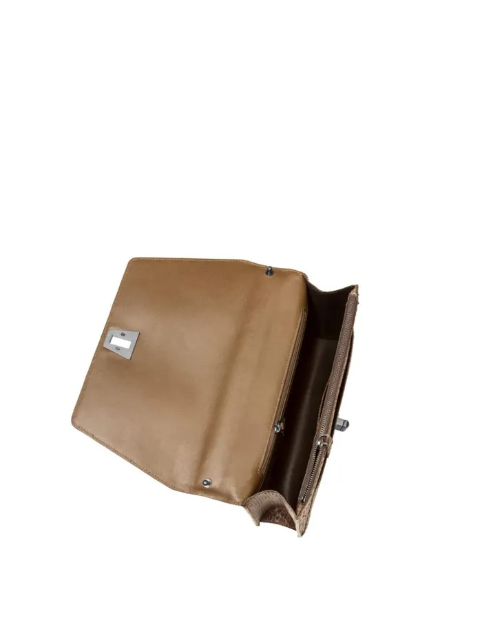City Bag In Python Nubuck Leather Olive Women Akris Crossbody Bags