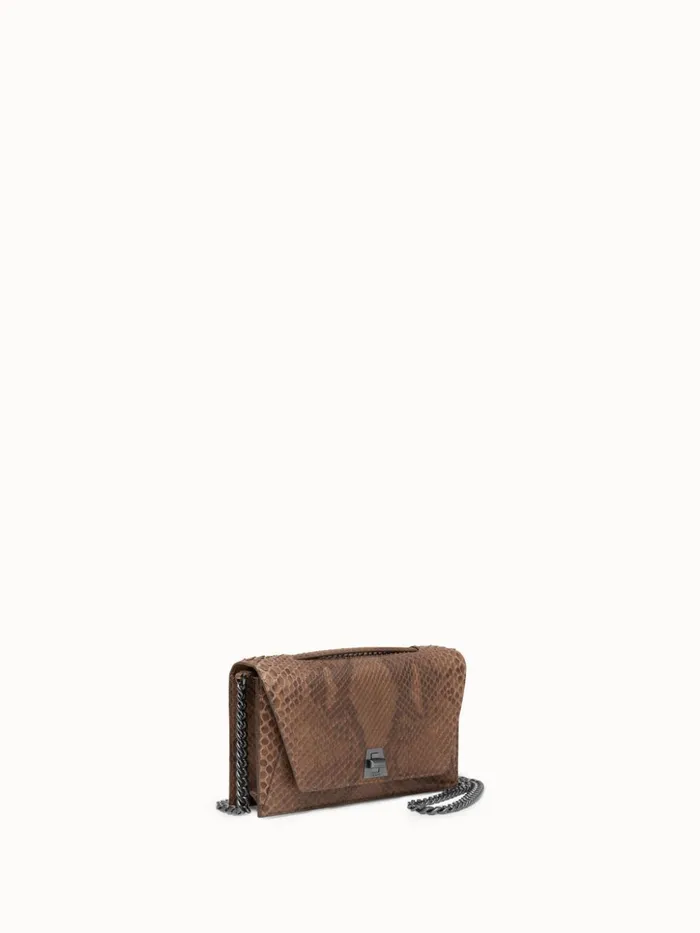 City Bag In Python Nubuck Leather Olive Women Akris Crossbody Bags