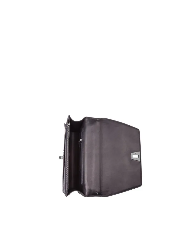 City Bag In Sueded Python Leather Denim Women Akris Clutches