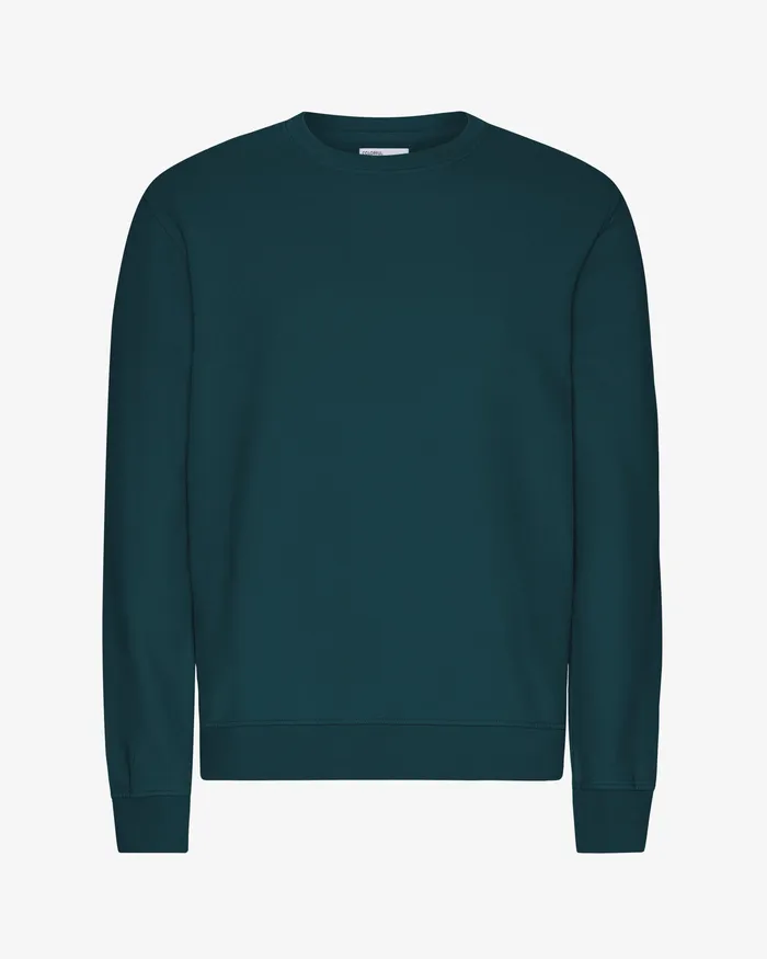 Classic Organic Crew 8211 Ocean Green Men Crewneck Sweatshirts Colorfulstandard