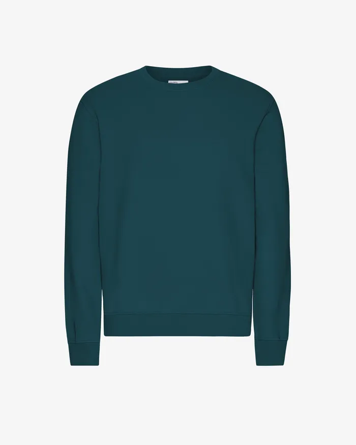Classic Organic Crew 8211 Ocean Green Men Crewneck Sweatshirts Colorfulstandard