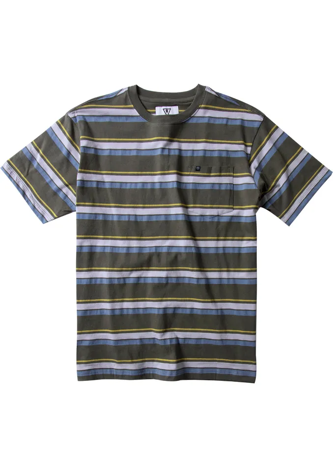 Clothing Vissla Youth Quad Boys Ss Pkt Tee Army
