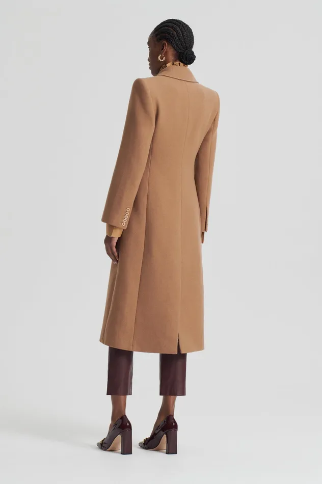 Coats Scanlan Theodore Women FAUX FUR COLLAR COAT CAMEL