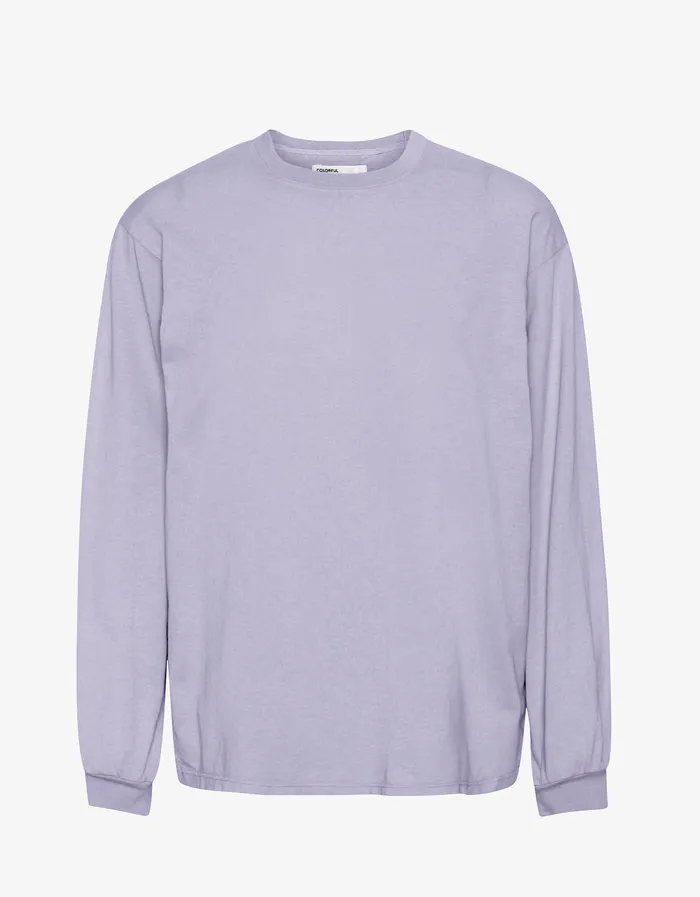 Colorfulstandard Oversized Organic LS TShirt 8211 Purple Jade Women Long Sleeve Tops