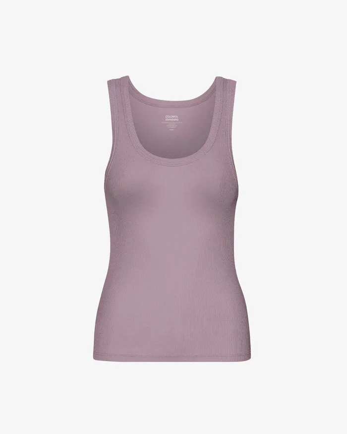 Colorfulstandard Tank Tops Women Women Organic Rib Tank Top 8211 Pearly Purple