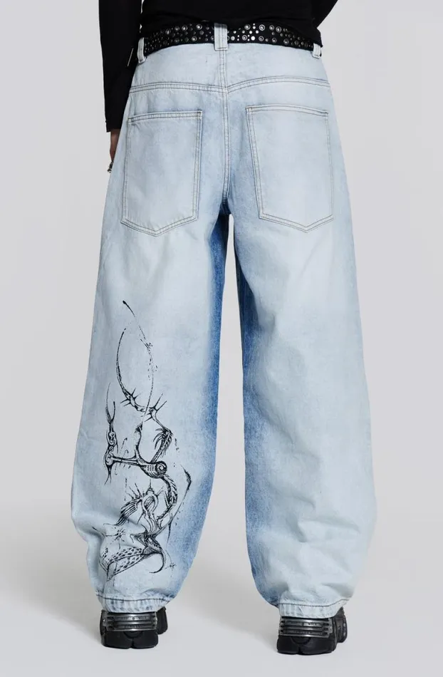 Colossus Jeans MenWomen Jaded London Blue Decal Colossus Jeans