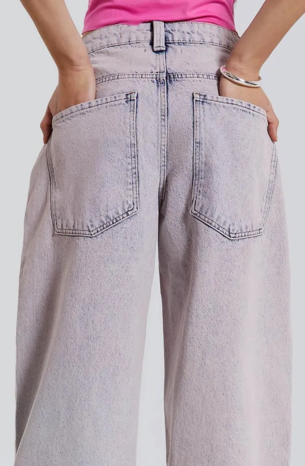 Colossus Jeans Women Jaded London Pink Wash Acid Colossus Baggy Jeans