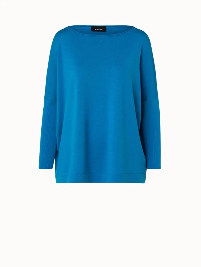 Cotton Cashmere Oversized Knit Pullover Alpsee Women Akris Knitwear