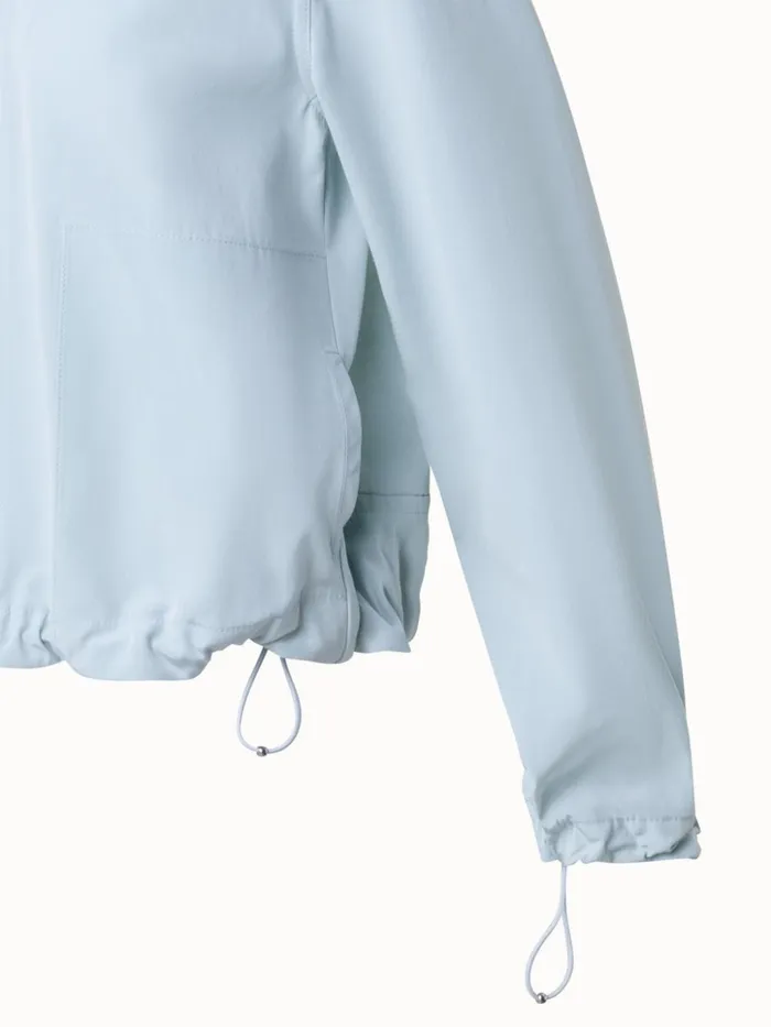 Cotton Taffeta Blouson Bleached Denim Women Akris Jackets