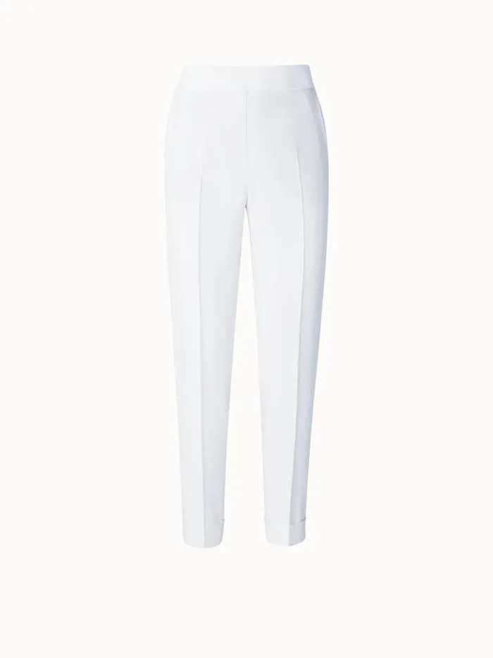 Crpe Tapered Pants Ecru Women Akris Pants