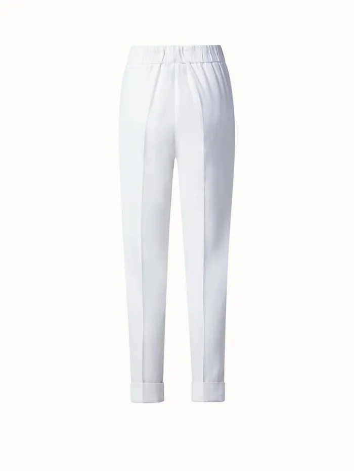 Crpe Tapered Pants Ecru Women Akris Pants
