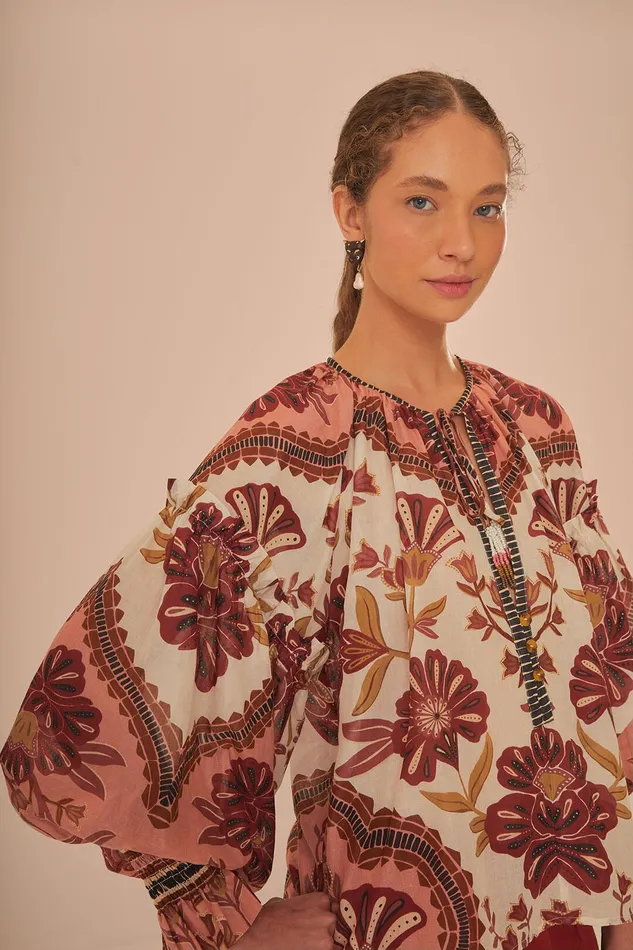 Cream Riad Blouse Women Farm Rio Blouses