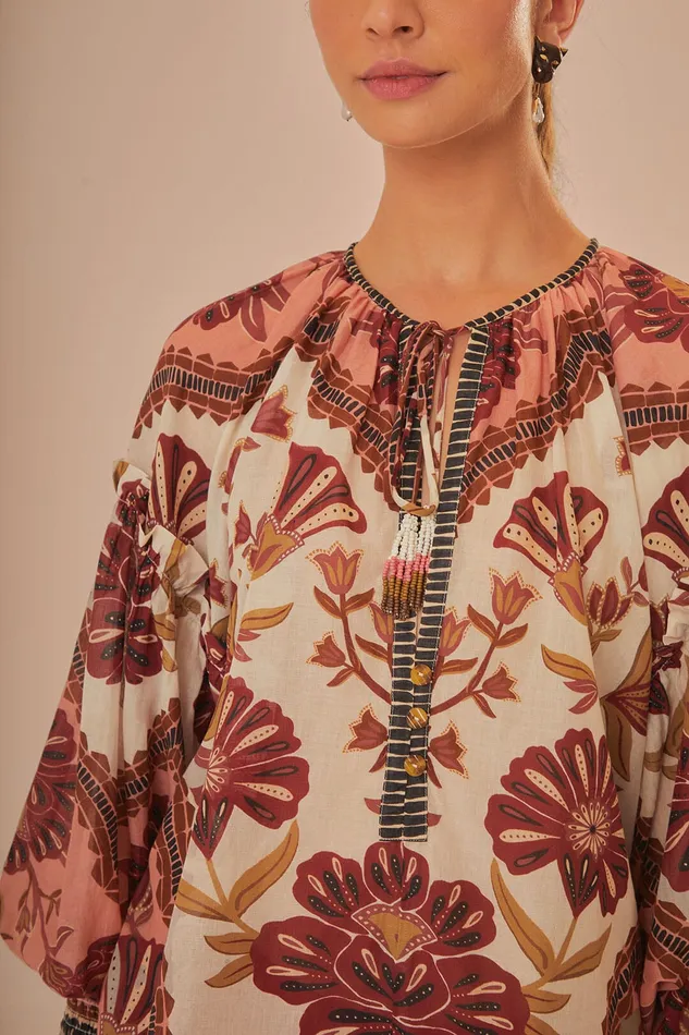 Cream Riad Blouse Women Farm Rio Blouses