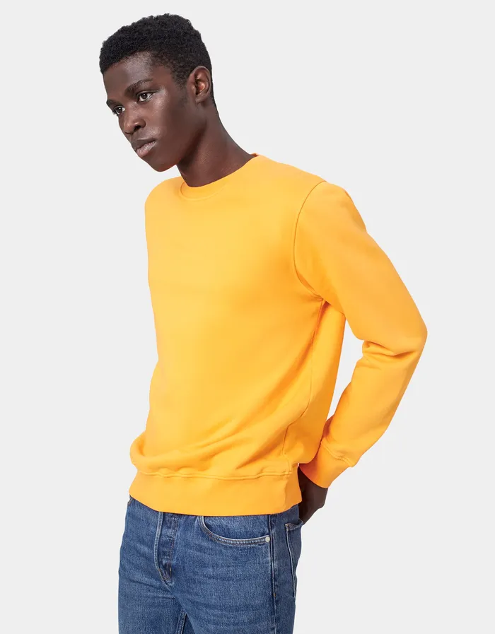 Crewneck Sweatshirts Colorfulstandard Men Classic Organic Crew 8211 Sunny Orange