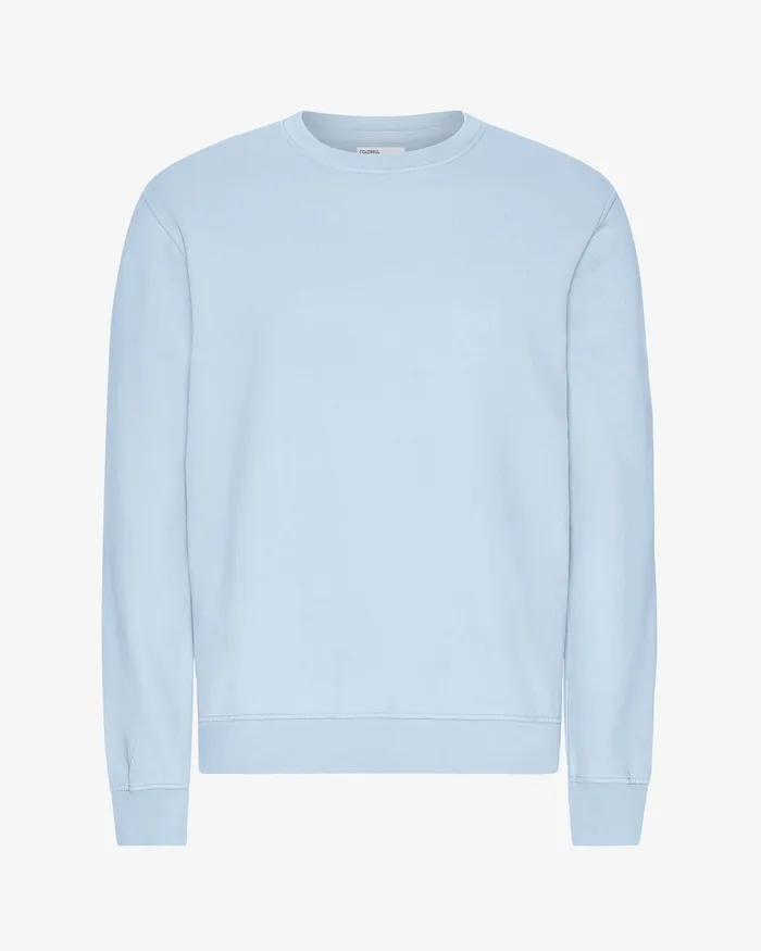 Crewneck Sweatshirts Men Colorfulstandard Classic Organic Crew 8211 Polar Blue