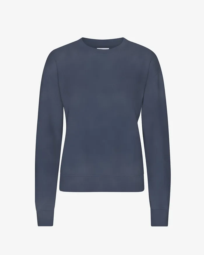 Crewneck Sweatshirts Women Classic Organic Crew 8211 Neptune Blue 8211 Colorfulstandard Women
