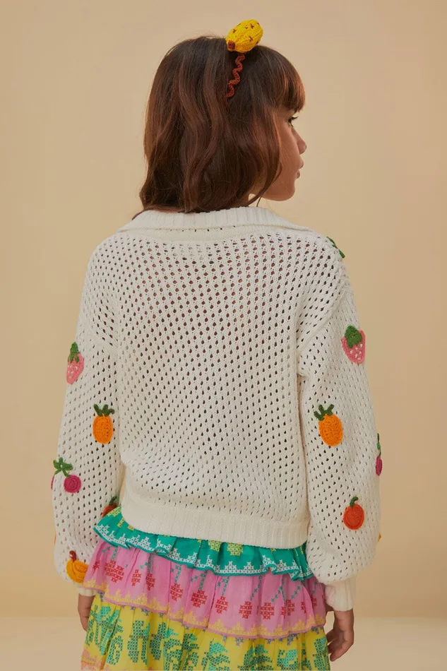 Crochet Fruit Sweater Women Farm Rio Sweaters and Sweatshirts